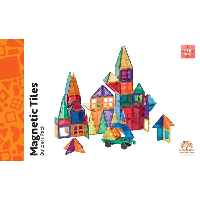 Learn & Grow Toys | Magnetic Tiles | 110 Pieces