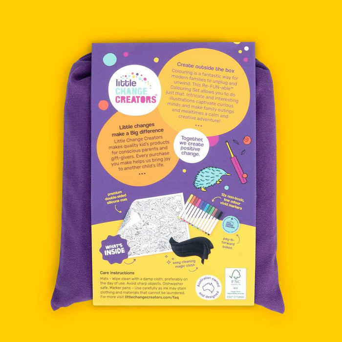 Little Change Creators | Reusable Colouring Mat | Australia - Large