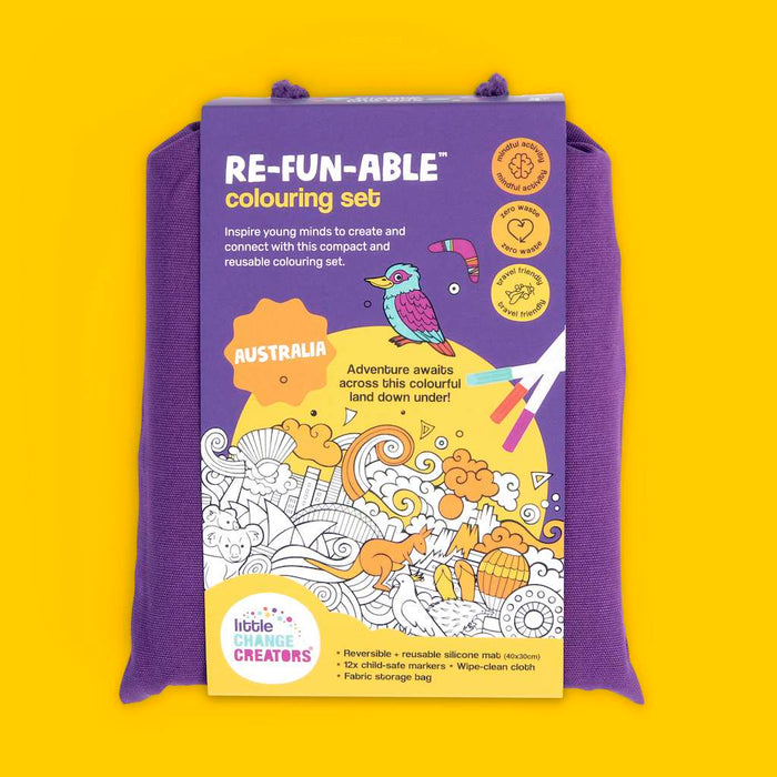 Little Change Creators | Reusable Colouring Mat | Australia - Large