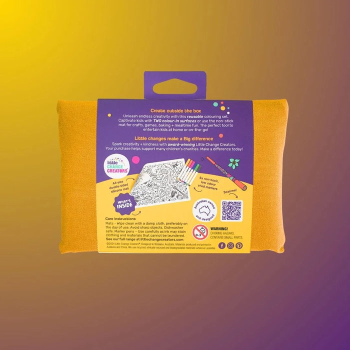 Little Change Creators | Reusable Colouring Mat | G'Day - Small