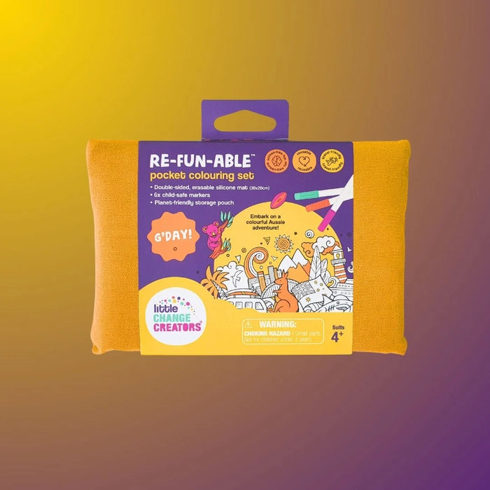 Little Change Creators | Reusable Colouring Mat | G'Day - Small