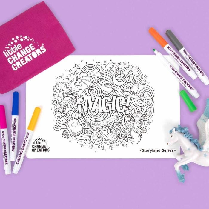 Little Change Creators | Reusable Colouring Mat | Magic - Small