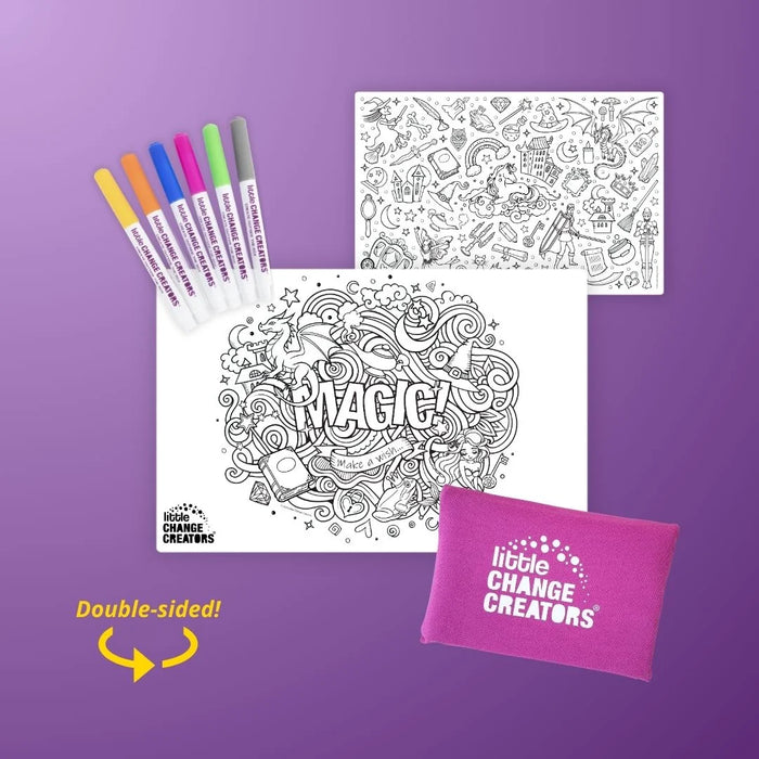 Little Change Creators | Reusable Colouring Mat | Magic - Small