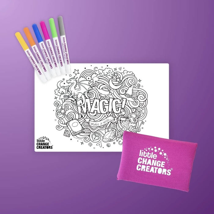 Little Change Creators | Reusable Colouring Mat | Magic - Small
