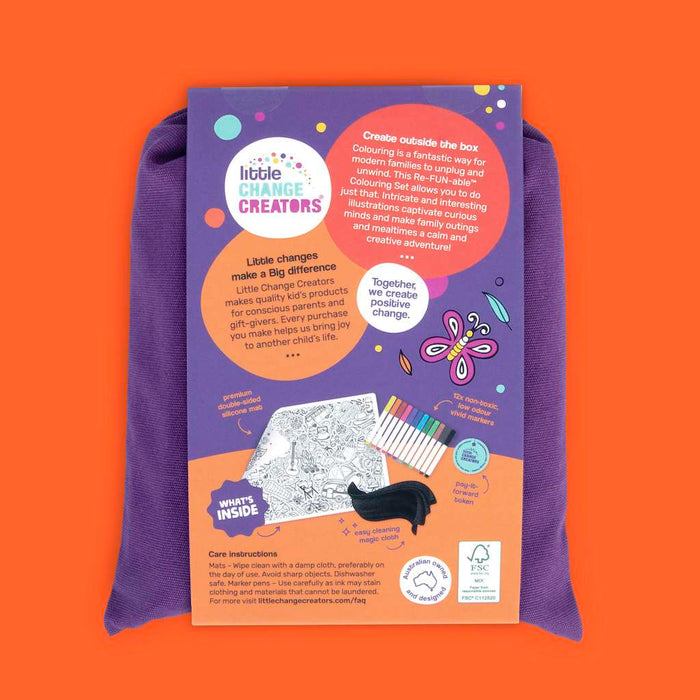 Little Change Creators | Reusable Colouring Mat | Outback - Large