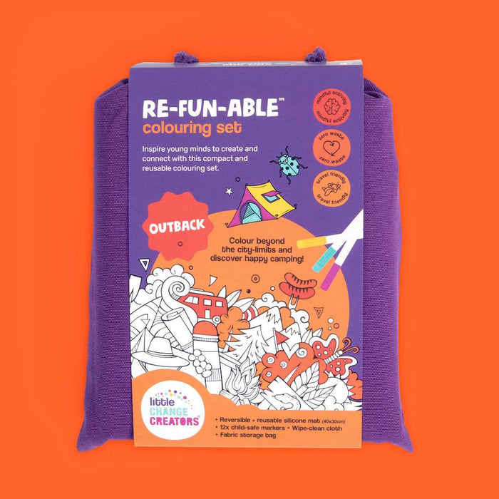 Little Change Creators | Reusable Colouring Mat | Outback - Large