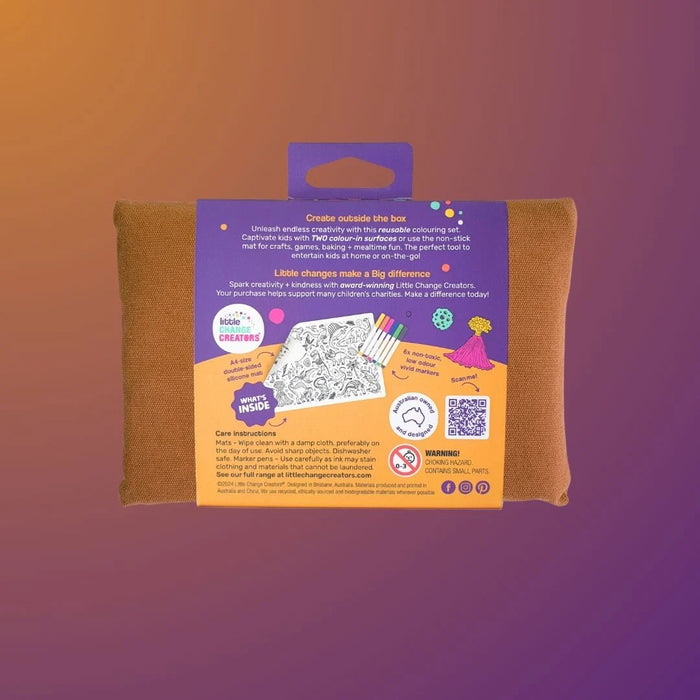 Little Change Creators | Reusable Colouring Mat | Roar - Small