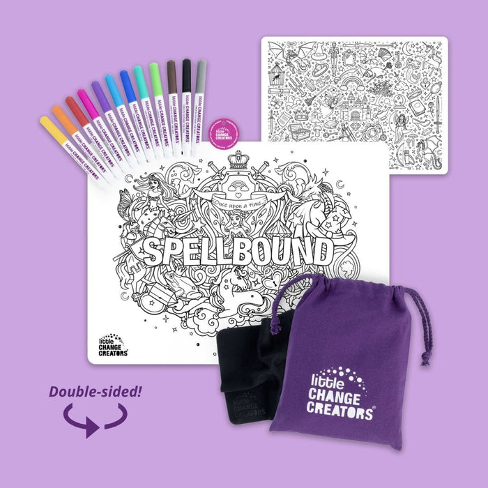 Little Change Creators | Reusable Colouring Mat | Spellbound - Large