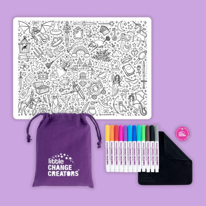 Little Change Creators | Reusable Colouring Mat | Spellbound - Large
