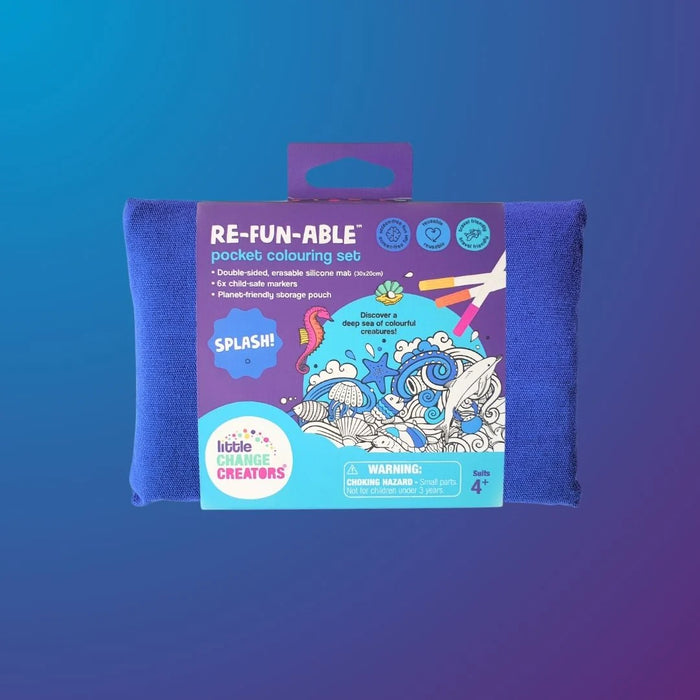 Little Change Creators | Reusable Colouring Mat | Splash - Small