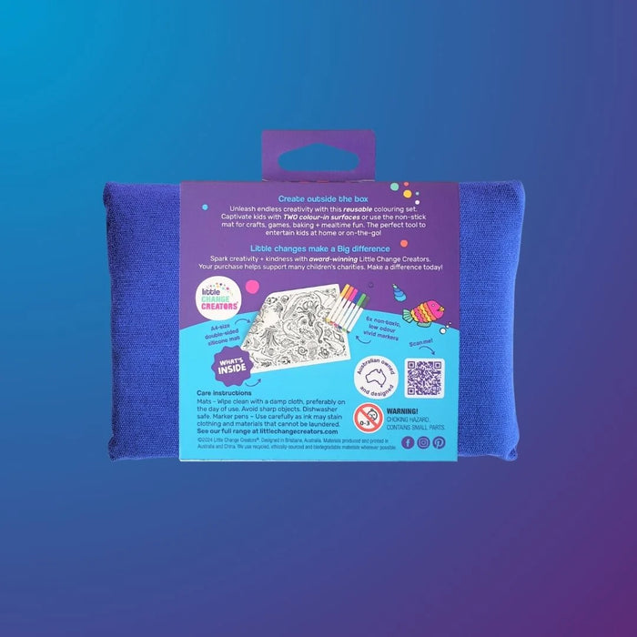 Little Change Creators | Reusable Colouring Mat | Splash - Small