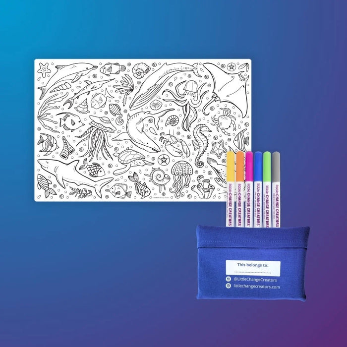 Little Change Creators | Reusable Colouring Mat | Splash - Small