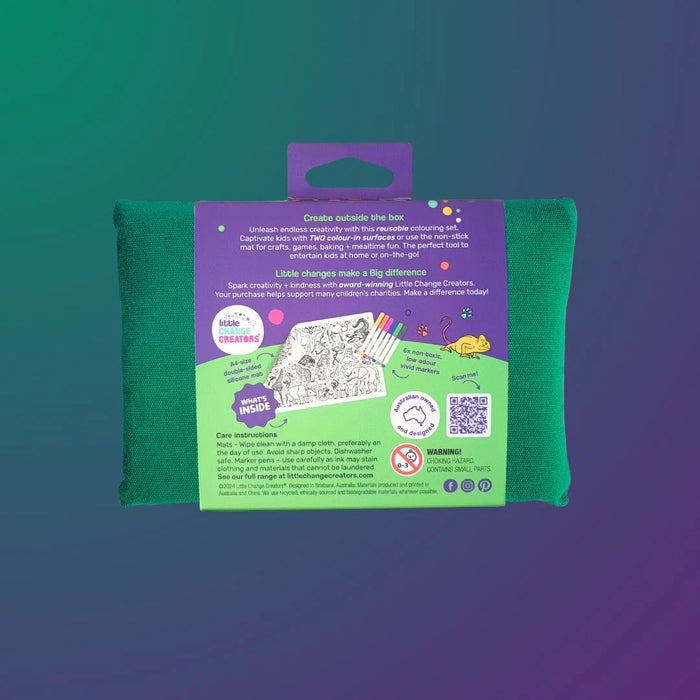 Little Change Creators | Reusable Colouring Mat | Wild - Small