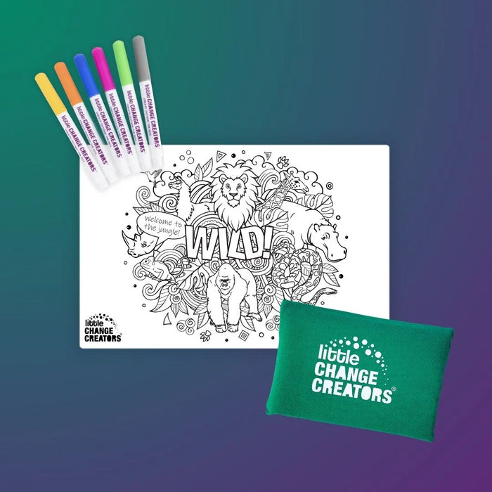 Little Change Creators | Reusable Colouring Mat | Wild - Small