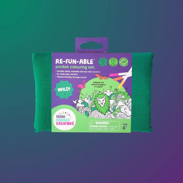 Little Change Creators | Reusable Colouring Mat | Wild - Small