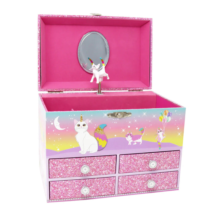 Pink Poppy | Musical Jewellery Box | Caticorn Dreams - Medium