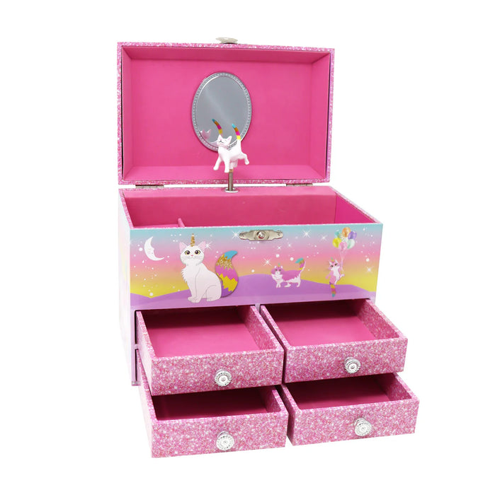 Pink Poppy | Musical Jewellery Box | Caticorn Dreams - Medium