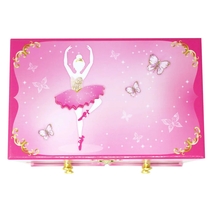 Pink Poppy | Musical Jewellery Box | Butterfly Ballerina - Medium