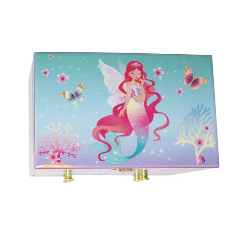 Pink Poppy | Musical Jewellery Box | Shimmering Mermaid - Medium