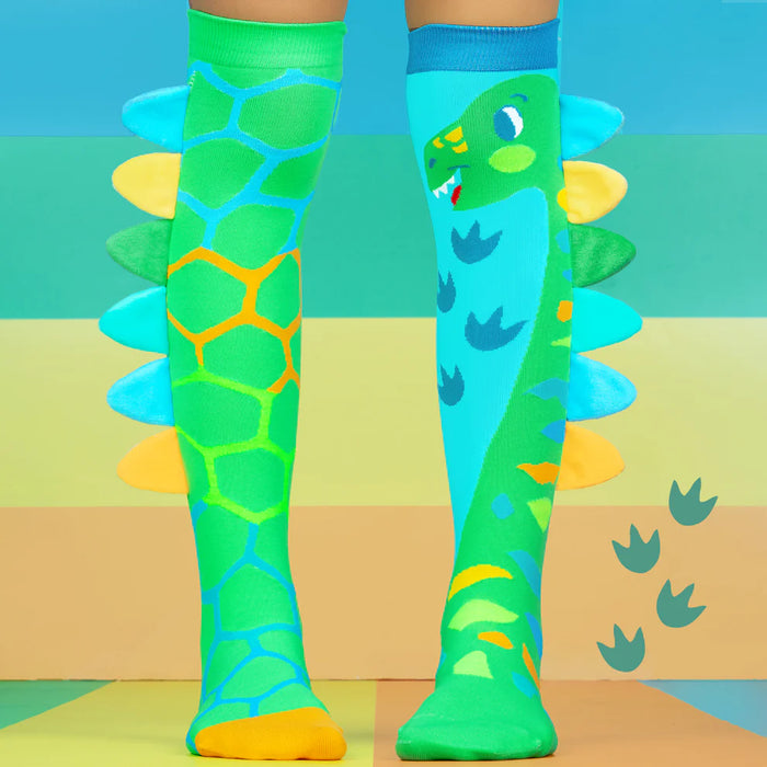 Madmia Socks | Green Roar Dinosaur