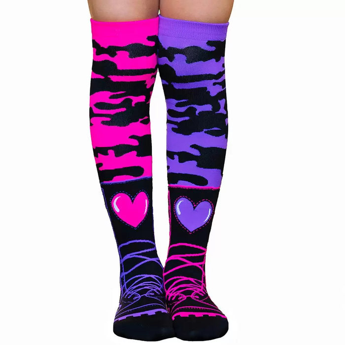 Madmia Socks | Pink/ Purple Camo Dinosaur