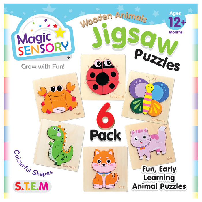 Magic Sensory | Wooden Animals Jigsaw Puzzle