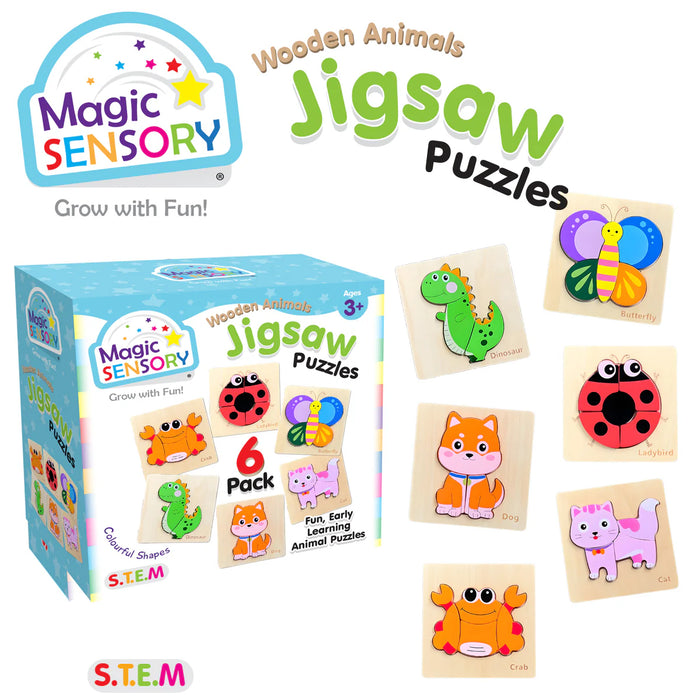 Magic Sensory | Wooden Animals Jigsaw Puzzle