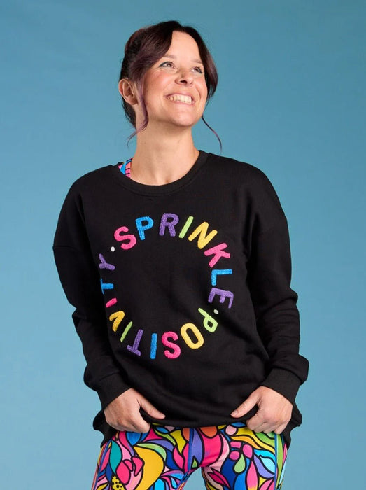 Mama Movement | Sweatshirt Organic Cotton Sprinkle Positivity Black