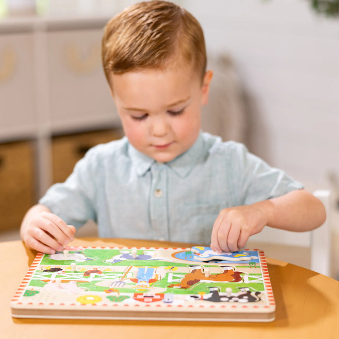 Melissa & Doug | Wooden Puzzle | Sound | Old MacDonald's Farm