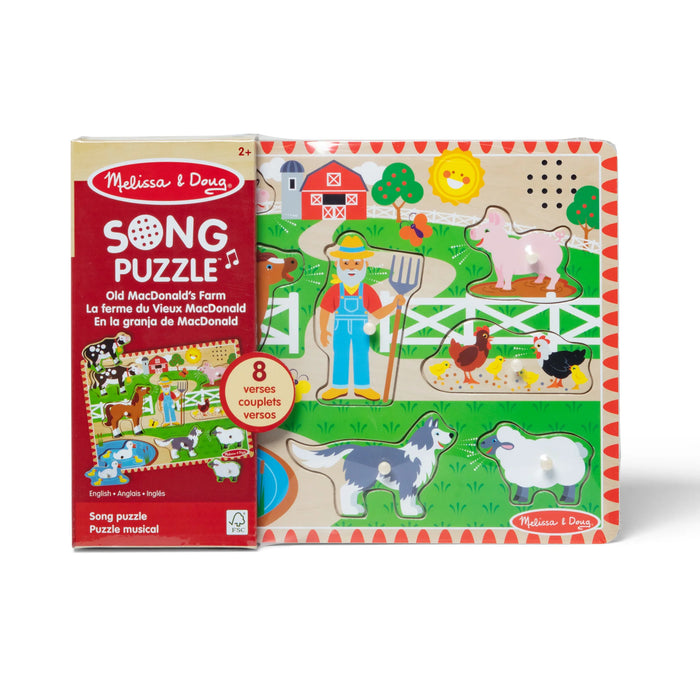 Melissa & Doug | Wooden Puzzle | Sound | Old MacDonald's Farm