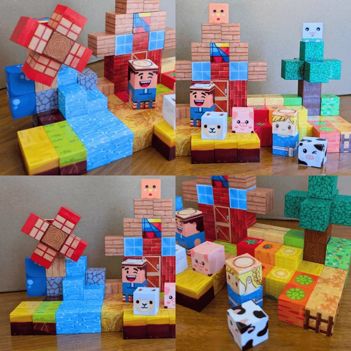 MiniBlox | 100pcs Magnetic Building Blocks Set - Happy Farm