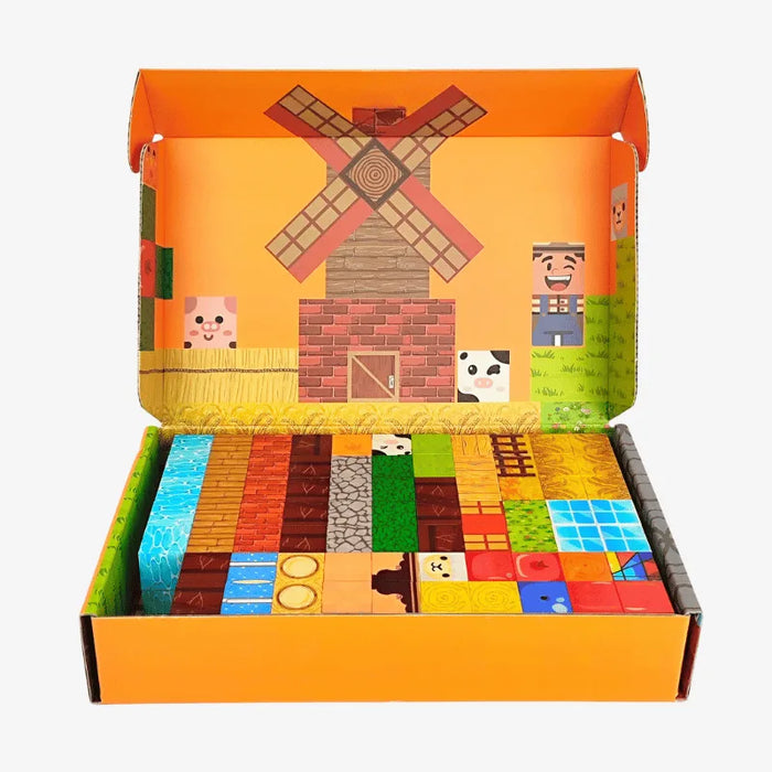 MiniBlox | 100pcs Magnetic Building Blocks Set - Happy Farm
