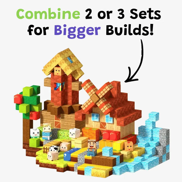 MiniBlox | 100pcs Magnetic Building Blocks Set - Happy Farm
