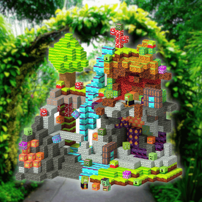 MiniBlox | 100pcs Magnetic Building Blocks Set - Plants & Zombies Set