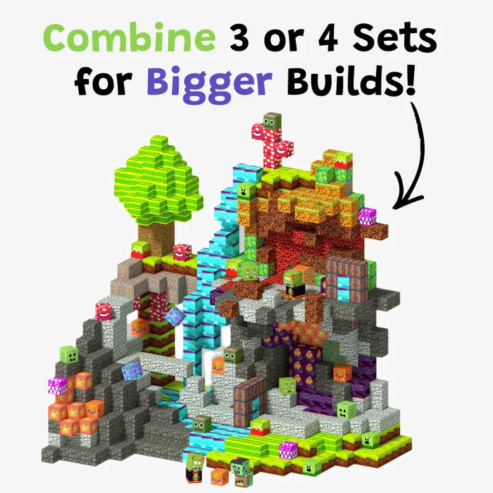 MiniBlox | 100pcs Magnetic Building Blocks Set - Plants & Zombies Set