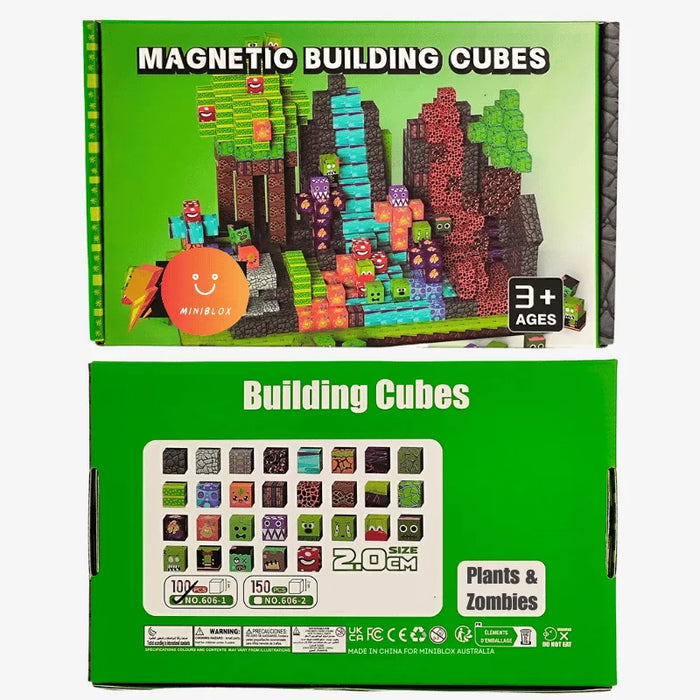 MiniBlox | 100pcs Magnetic Building Blocks Set - Plants & Zombies Set