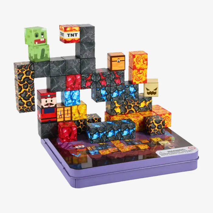 MiniBlox | Travel Tin Magnetic Building Blocks Set - Cave Miner