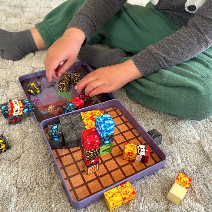 MiniBlox | Travel Tin Magnetic Building Blocks Set - Cave Miner