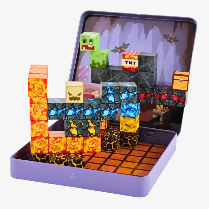 MiniBlox | Travel Tin Magnetic Building Blocks Set - Cave Miner