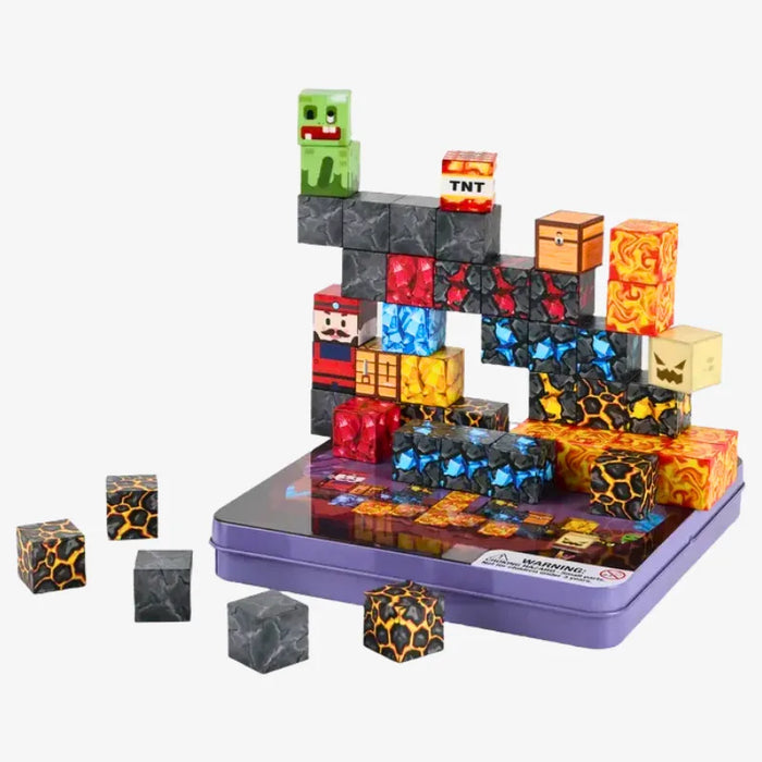 MiniBlox | Travel Tin Magnetic Building Blocks Set - Cave Miner