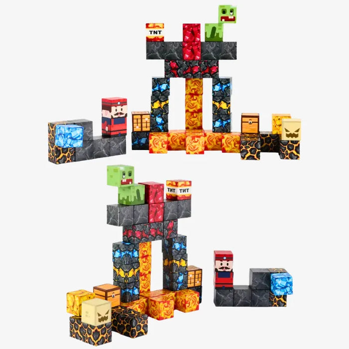 MiniBlox | Travel Tin Magnetic Building Blocks Set - Cave Miner