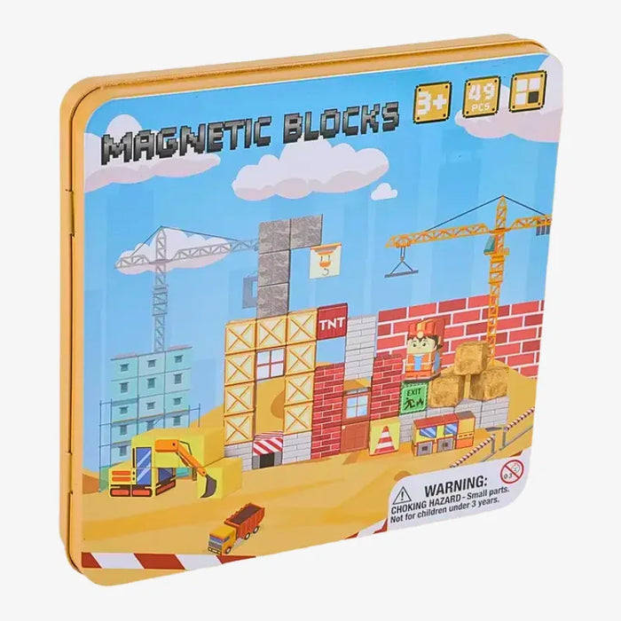 MiniBlox | Travel Tin Magnetic Building Blocks Set - Tradies World