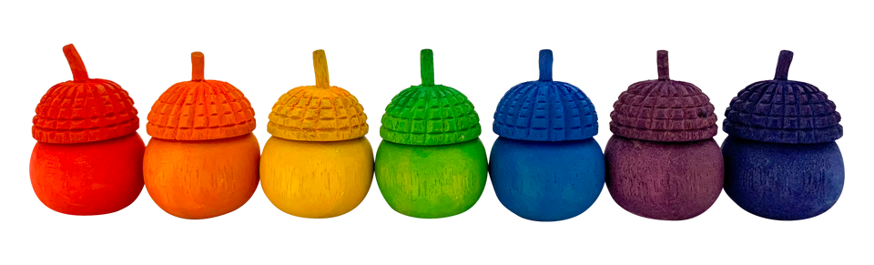 Mini Rainbow Acorn Pot