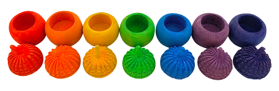 Mini Rainbow Acorn Pot