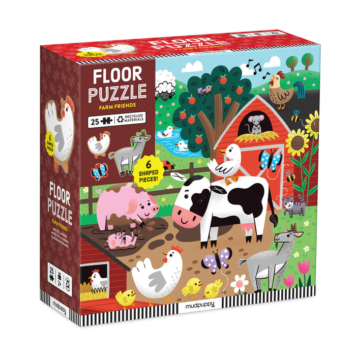 Mudpuppy | Floor Puzzle | 25pc Farm Friends