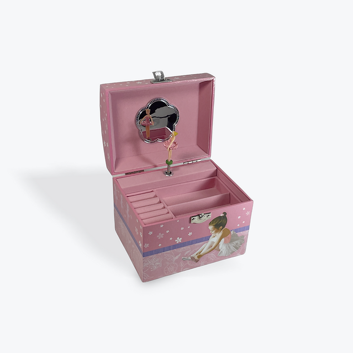 Musical Jewellery Box | Ballerina w/Pearl Handle