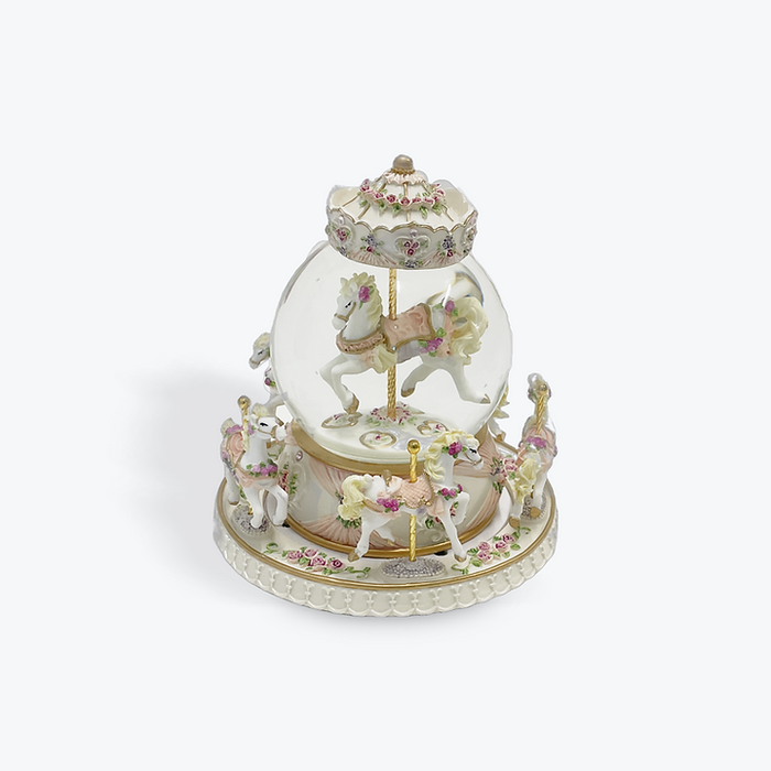 Musical Snow Globe | Horse Carousel