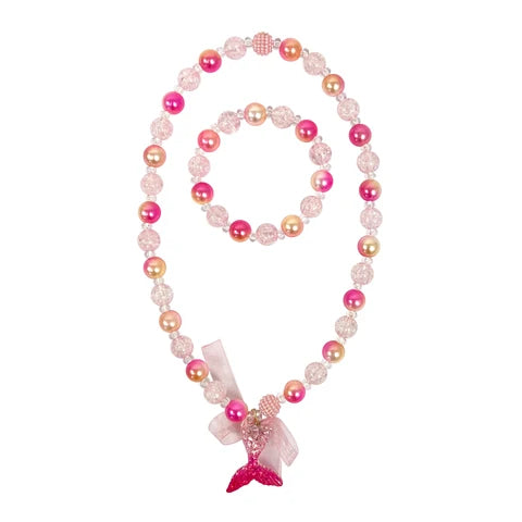 Pink Poppy | Mermaid Tail Necklace & Bracelet Set