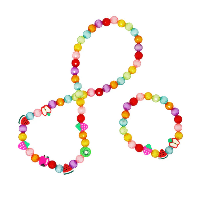 Pink Poppy | Fruit Necklace & Bracelet Set