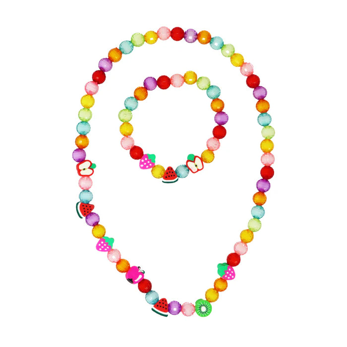 Pink Poppy | Fruit Necklace & Bracelet Set